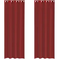 vidaXL Voile Vorhänge mit Ösen 2 Stk. Weinrot