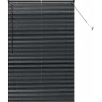 vidaXL Balkenjalousien Schwarz 175 x 110 cm Aluminium