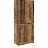 vidaXL Highboard Altholz 69,5 x 34 x 180 cm Holzwerkstoff