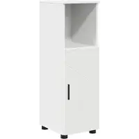 vidaXL Badezimmerschrank Weiß 30 x 35 x 95 cm Holzwerkstoff, Metall