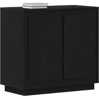 vidaXL Sideboard Schwarz Eichen-Optik 80 x 40 x 75 cm Holzwerkstoff
