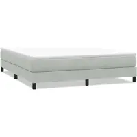 vidaXL Boxspringbett ohne Matratze Hellgrau 180x220 cm Samt