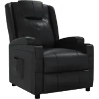 vidaXL Relaxsessel Schwarz Kunstleder