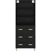 vidaXL Highboard Schwarz Eichen-Optik 69,5 x 32,5 x 180 cm