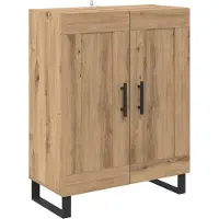 vidaXL Sideboard Artisan-Eiche 69,5 x 34 x 90 cm Verbundholz und Eisen