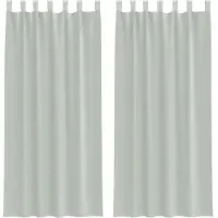 vidaXL Voile Vorhänge mit Schlaufen 2 Stk. Hellgrau 140x245 cm