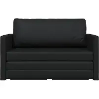 vidaXL Schlafsofa Schwarz 124 x 71 x 78 cm Kunstleder