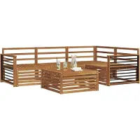 vidaXL Outdoor-Sofagarnitur 5 pcs Natur Massivholz Akazie