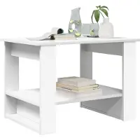 vidaXL Couchtisch Weiß 72 x 50 x 50 cm Holzwerkstoff