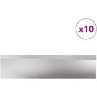 vidaXL Schneckenzauns 16 stk. 100 x 3,5 x 25 cm Edelstahl Silber