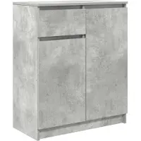 vidaXL Sideboard mit Schublade Betongrau 71x35x84 cm Holzwerkstoff