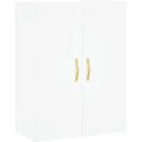 vidaXL Wandschrank Weiß 69,5x34x90 cm Holzwerkstoff