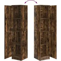 vidaXL Highboard Geräucherte Eiche 35 x 39 x 168 cm