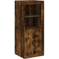 vidaXL Sideboard mit LED-Leuchten Räuchereiche 41x37x100 cm