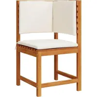 vidaXL Gartenstuhl mit Kissen Braun 50 x 50 x 91cm Massivholz Akazie