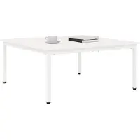 vidaXL Couchtisch Weiß 100 x 100 x 45 cm Massives Kiefernholz