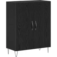 vidaXL Highboard 2 Stk. Schwarz Eichen-Optik 69,5 x 34 x 180 cm