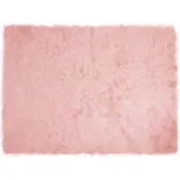 vidaXL Kunstschaffell Teppich Tafalla Rosa 160 x 230 cm Polyester