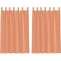 vidaXL Voile Vorhänge mit Schlaufen 2 Stk. Terrakottarot 140x175 cm