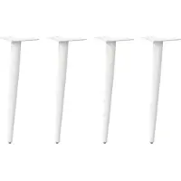 vidaXL Couchtischbeine Konische Form 4 Stk. Weiß 30-31 cm Stahl