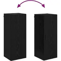 vidaXL Wandschrank Schwarz Eichen-Optik 34,5 x 34 x 90 cm