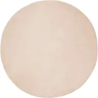 vidaXL Rutschfester Kunstfellteppich Olite Taupe Ø 160 cm Polyester