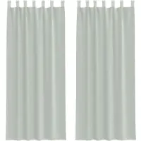 vidaXL Voile Vorhänge mit Stangentaschen 2 Stk. Hellgrau