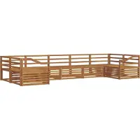 vidaXL Outdoor-Sofagarnitur 7 pcs Natur