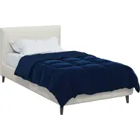 vidaXL Sommerdecke Gepolstert Dunkelblau 140 x 220 cm Mikrofaser
