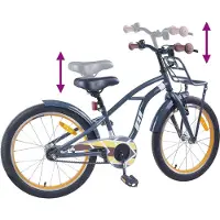 vidaXL Kinderfahrrad 18 Zoll für 5-7 Jahre alt Dunkelgrau
