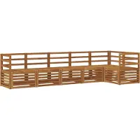 vidaXL Outdoor-Sofagarnitur 6 stk. Natur Polyester