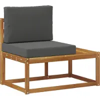 vidaXL Outdoor-Sofagarnitur mit Kissen 6 Stück Natur und Anthrazit