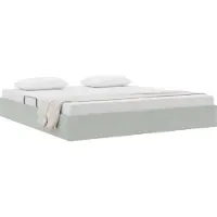 vidaXL Ottoman Bettgestell mit Speicher Hellgrau 160 x 200 cm Samt
