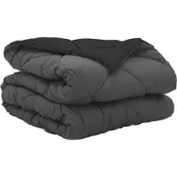vidaXL Sommerdecke 220 x 135 cm Sommer 200 gsm Schwarz und Anthrazit