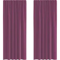 vidaXL Voile Vorhänge mit Stangentaschen 2 Stk. Lila
