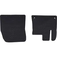 vidaXL Autofußmatte 2 pcs Schwarz Gummi