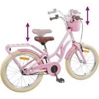 vidaXL Kinderfahrrad 24 Zoll für 8-12 Jahre alt Hellrosa