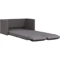 vidaXL Bodensofa mit Schlaffunktion Grau 112x174x55 cm Kunstleder