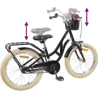 vidaXL Kinderfahrrad 24 Zoll für 8-12 Jahre alt Schwarz