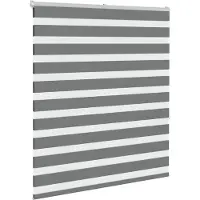 vidaXL Doppelrollo Dunkelgrau 130x150cm Stoffbreite 125,9 cm Polyester