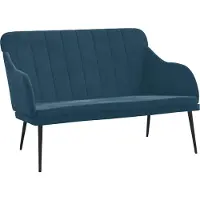 vidaXL Sitzbank Blau 110x76x80 cm Samt 351473