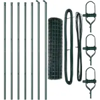 vidaXL Bodenmontierter Euro-Zaun 10 x 1,2 m PVC-beschichteter Stahl
