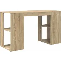 vidaXL Schreibtisch Sonoma-Eiche Holzwerkstoff 130 x 50,5 x 75 cm
