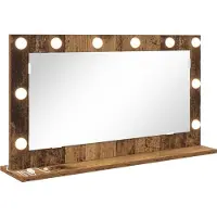 vidaXL Waschtischspiegel Rechtwinklig Altholz 80 x 45 x 18 cm