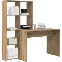 vidaXL Schreibtisch Artisan-Eiche 138,5 x 55 x 143 cm Holzwerkstoff