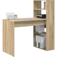 vidaXL Schreibtisch Sonoma-Eiche Holzwerkstoff 113 x 54 x 120 cm