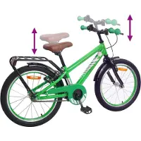 vidaXL Kinderfahrrad 20 Zoll für 6-11 Jahre alt Grün