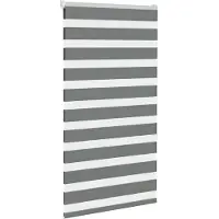 vidaXL Doppelrollo Dunkelgrau 70x150 cm Stoffbreite 65,9 cm Polyester