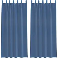 vidaXL Voile Vorhänge mit Schlaufen 2 Stk. Königsblau 140x245 cm