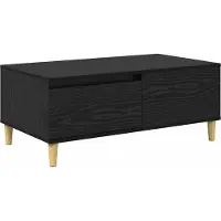 vidaXL Couchtisch Schwarz Eichen-Optik 90 x 50 x 35 cm Holzwerkstoff